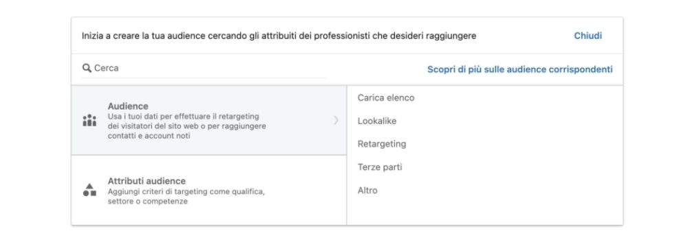 Linkedin-Audience terze parti